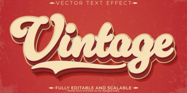 Retro, klasik metin efekti, düzenlenebilir 70 'ler ve 80' ler metin biçimi