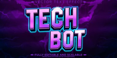 Tekno metin efekti, düzenlenebilir robot ve makine metin biçimi