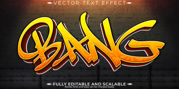 stock vector Graffiti text effect, editable spray and street text style