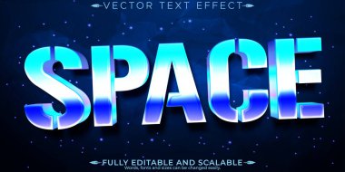 Uzay metin efekti, düzenlenebilir gelecek ve tekno yazı tipi biçimi