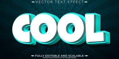 Güzel metin efekti, düzenlenebilir stil ve karikatür özelleştirilebilir fon