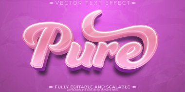 Pinky metin efekti, düzenlenebilir pembe ve fuşya kişiselleştirilebilir yazı tipleri
