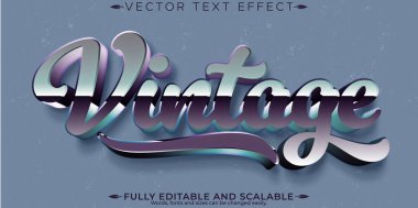 Retro, klasik metin efekti, düzenlenebilir 70 'ler ve 80' ler metin biçimi