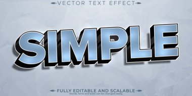 Düzenlenebilir basit metin efekti, düzenlenebilir modern ve poster metni ahırı