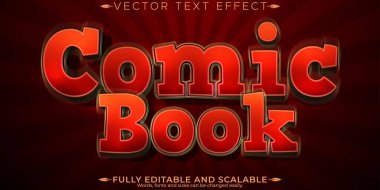 Çizgi roman efekti, düzenlenebilir çizgi film ve çocuklar metin tarzı