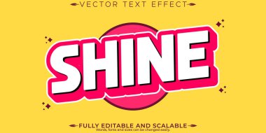 Retro klasik metin efekti, düzenlenebilir 70 'ler ve 80' ler metin biçimi