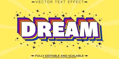 Retro klasik metin efekti, düzenlenebilir 70 'ler ve 80' ler metin biçimi