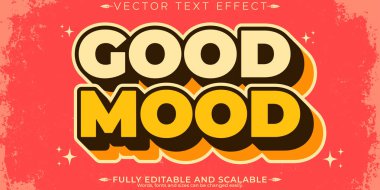 Retro klasik metin efekti, düzenlenebilir 70 'ler ve 80' ler metin biçimi