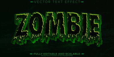 Zombi metin efekti, düzenlenebilir cadılar bayramı ve korku özelleştirilebilir f