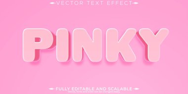 Pinky metin efekti, düzenlenebilir pembe ve canlı özelleştirilebilir yazı tipleri