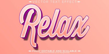 Metin efektini gevşet, düzenlenebilir pembe ve barışçıl özelleştirilebilir yazı tipi 