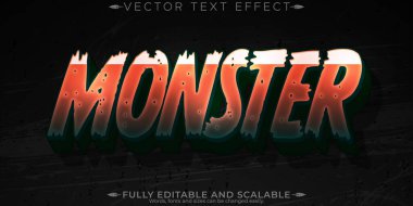 Canavar metin efekti, düzenlenebilir korku ve korkutucu metin tarzı