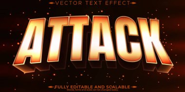 Saldırı metni efekti, düzenlenebilir savaş ve bomba tarzı