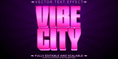 Retro 90 'ların metin efekti, düzenlenebilir nostaljik ve kişiselleştirilebilir