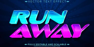 Siberpunk metin efekti, düzenlenebilir gelecek ve neon metin biçimi