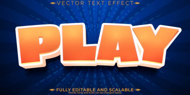 Metin efekti, düzenlenebilir eğlence ve eğlenceli kişiselleştirilebilir yazı tipi kalıbı çal