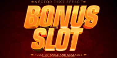 Kumarhane bonus slot metin efekti, düzenlenebilir slot ve Vegas metni styl