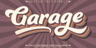 Retro etiket metin efekti, düzenlenebilir 70 'ler ve 80' ler metin biçimi