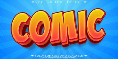 Çizgi roman metin efekti, düzenlenebilir retro ve klasik metin biçimi