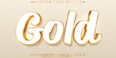 Altın metin efekti, düzenlenebilir zarif ve zengin metin biçimi