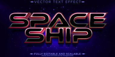 Uzay gemisi metin efekti, düzenlenebilir oyun ve film metin biçimi