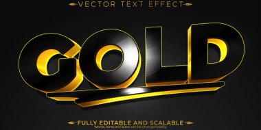 Altın metin efekti, düzenlenebilir lüks ve zarif metin biçimi