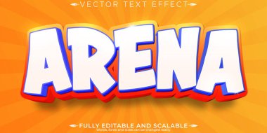 Arena metin efekti, düzenlenebilir çizgi film ve çocuklar metin tarzı