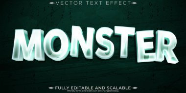 Monster metin efekti, düzenlenebilir korku ve korku metni tarzı