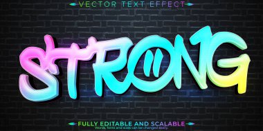 Graffiti metin efekti, düzenlenebilir sprey yazı biçimi