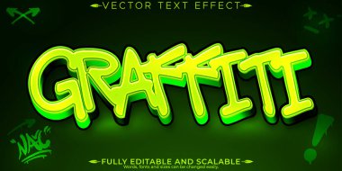 Graffiti metin efekti, düzenlenebilir sprey ve sokak metni tarzı