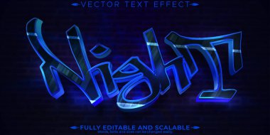 Graffiti metin efekti, düzenlenebilir sprey ve boya tarzı
