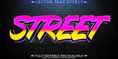 Graffiti metin efekti, düzenlenebilir sprey ve sokak metni tarzı