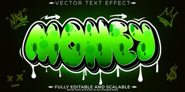 Graffiti metin efekti, düzenlenebilir sprey ve sokak metni tarzı