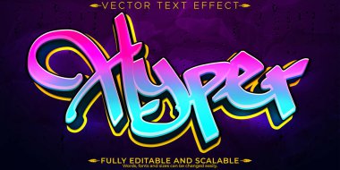 Graffiti metin efekti, düzenlenebilir sprey ve sokak metni tarzı