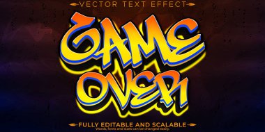 Graffiti metin efekti, düzenlenebilir sprey ve sokak metni tarzı