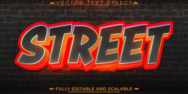 Graffiti metin efekti, düzenlenebilir sprey ve sokak metni tarzı
