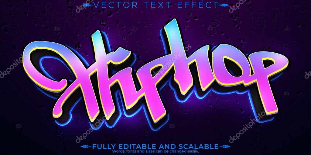 Graffiti text effect, editable spray and street text style