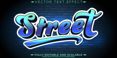 Graffiti metin efekti, düzenlenebilir sprey ve sokak metni tarzı
