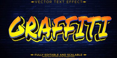 Graffiti metin efekti, düzenlenebilir sprey ve sokak metni tarzı