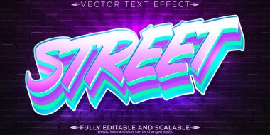 Graffiti metin efekti, düzenlenebilir sprey ve sokak metni tarzı