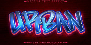 Graffiti metin efekti, düzenlenebilir sprey ve sokak metni tarzı