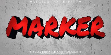 Graffiti metin efekti, düzenlenebilir sprey ve sokak metni tarzı