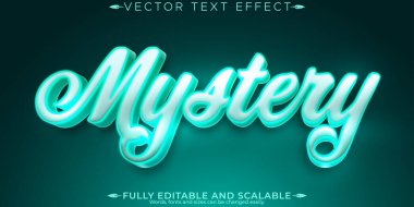 Gizemli metin efekti, düzenlenebilir korku ve çizgi film tarzı