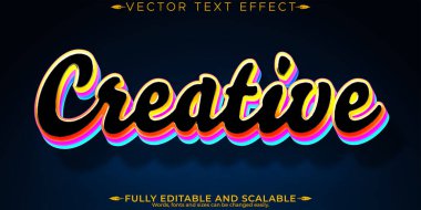 Yaratıcı metin efekti, düzenlenebilir gökkuşağı ve parti metin biçimi