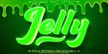 Jöle sümüğü metin efekti, düzenlenebilir yeşil ve sıvı yazı tipi