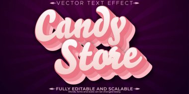 Şekerci metin efekti, düzenlenebilir pembe ve klasik metin biçimi