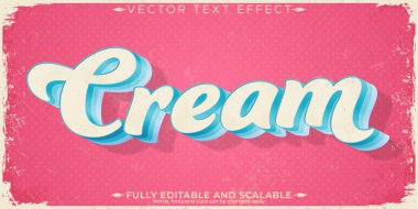 Retro, klasik metin efekti, düzenlenebilir 70 'ler ve 80' ler metin biçimi