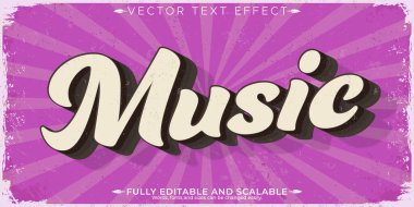 Retro, klasik metin efekti, düzenlenebilir 70 'ler ve 80' ler metin biçimi