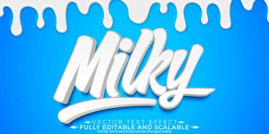 Sütlü metin efekti, düzenlenebilir beyaz ve temiz metin biçimi