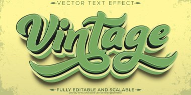 Retro, klasik metin efekti, düzenlenebilir 70 'ler ve 80' ler metin biçimi